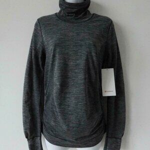 NWT LULULEMON Black White Merino Woolly Wonder Turtleneck LS Pullover Top 8